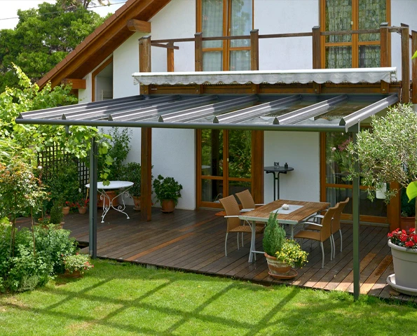 Haus Garten Terrassenüberdachung