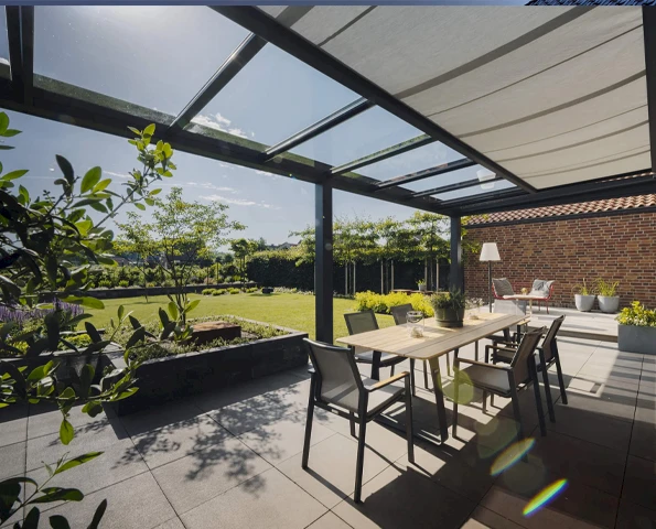 Haus Garten Terrassenüberdachung