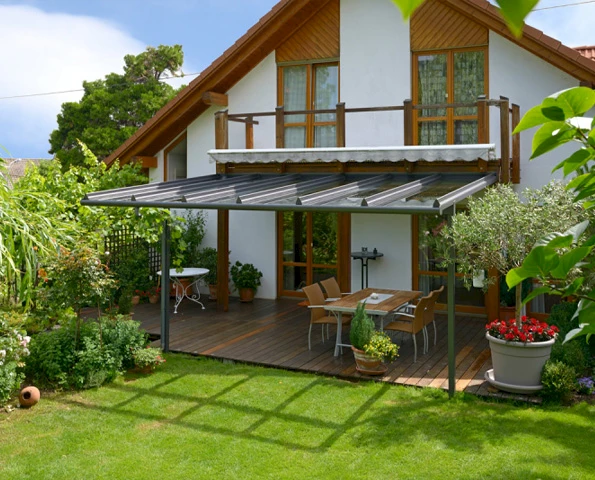 Haus Garten Terrassenüberdachung