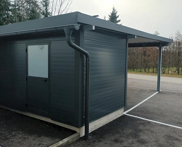 Carport in schwarz