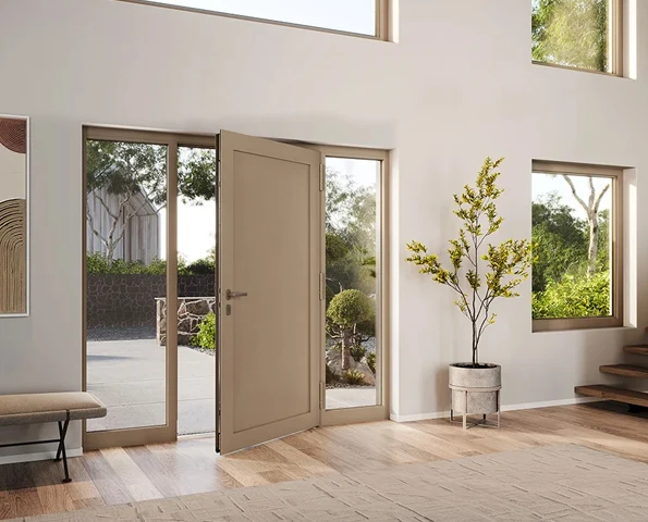 Haustür in beige