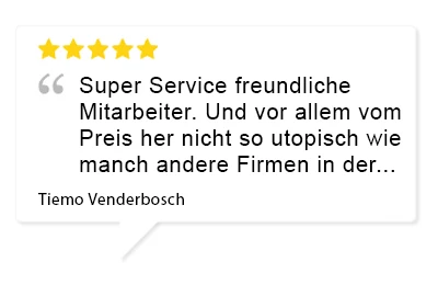 Bewertung Kunde