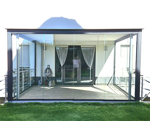 Sommergarten mit integriertem Markise und Beleuchtung