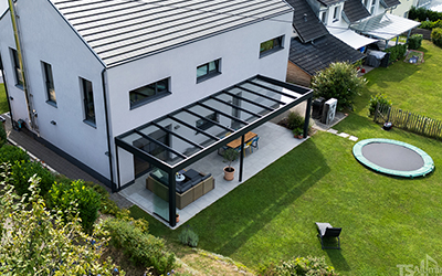 Terrassenüberdachung von oben