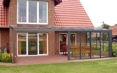 Terrassenüberdachung mit Seitenelemente