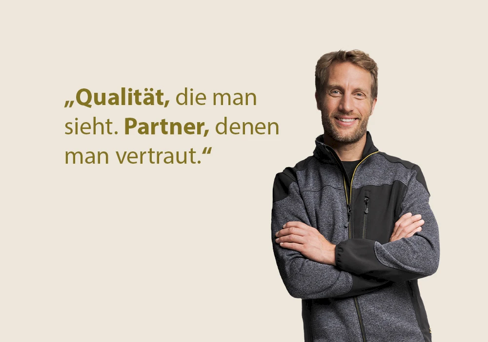 Handwerker präsentiert das Motto: Qualität, die man sieht. Partner, denen man vertraut.