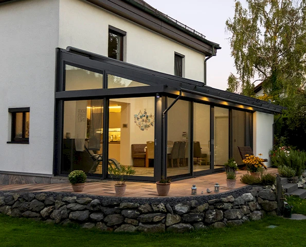 Wintergarten einer Villa