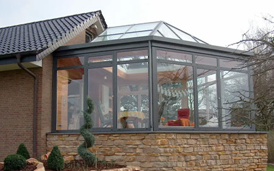 Wintergarten auf der Terrasse