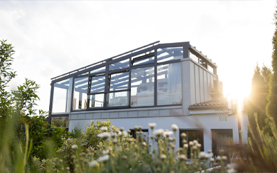 Wintergarten auf der zweiten Ebene