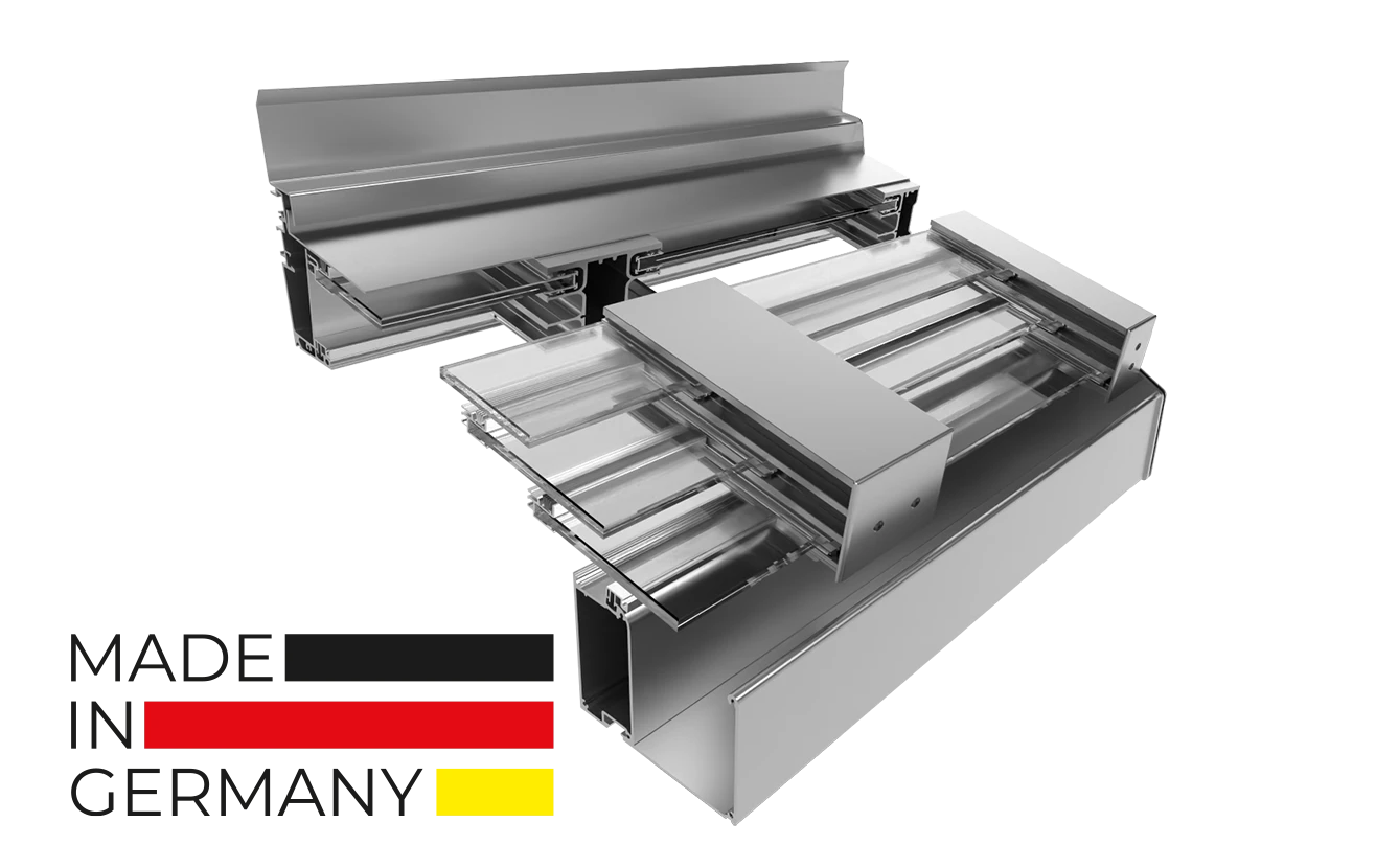 Profil-Querschnitt vom Glas-Schiebe-Dach