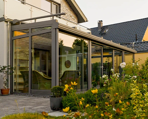 Wintergarten einer Villa