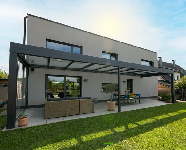Haus Garten Terrassenüberdachung